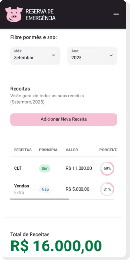 Centralize suas receitas